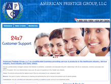Tablet Screenshot of americanprestigegroup.com